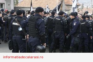 Jandarmii călărășeni asigură măsurile de ordine publică la meciul A.F.C. Dunărea 2005 Călărași și Dacia Unirea Brăila